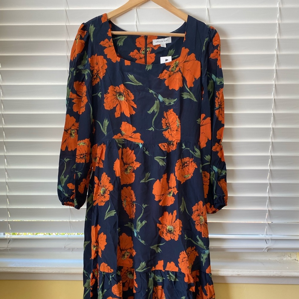 Amour Vert Adrienne Washable Silk Dress
